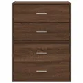Armoires avec 2 tiroirs 2 pcs chêne marron bois d'ingénierie