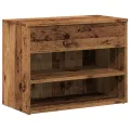 Banc à chaussures vieux bois 60x30x45 cm bois d'ingénierie