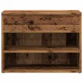 Banc à chaussures vieux bois 60x30x45 cm bois d'ingénierie