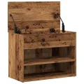 Banc à chaussures vieux bois 60x30x45 cm bois d'ingénierie