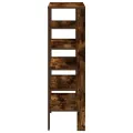 Étagère à chaussures chêne fumé 61x32x105 cm bois d'ingénierie