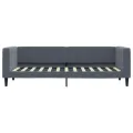 Lit de jour avec matelas gris foncé 80x200 cm velours