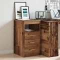 Armoire à tiroirs vieux bois 40x50x76 cm bois d'ingénierie