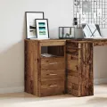 Armoire à tiroirs vieux bois 40x50x76 cm bois d'ingénierie