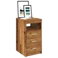 Armoire à tiroirs vieux bois 40x50x76 cm bois d'ingénierie