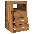 Armoire à tiroirs vieux bois 40x50x76 cm bois d'ingénierie
