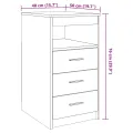 Armoire à tiroirs vieux bois 40x50x76 cm bois d'ingénierie
