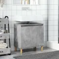 Meuble de lavabo gris béton 58x33x60 cm bois d'ingénierie