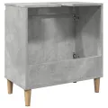 Meuble de lavabo gris béton 58x33x60 cm bois d'ingénierie