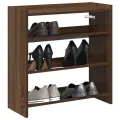 Étagère à chaussures chêne marron 60x25x62 cm bois ingénierie
