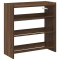 Étagère à chaussures chêne marron 60x25x62 cm bois ingénierie