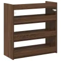 Étagère à chaussures chêne marron 60x25x62 cm bois ingénierie