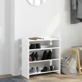 Étagère à chaussures blanc 60x25x62 cm bois d'ingénierie