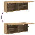 Armoire murale de bain chêne artisanal bois d'ingénierie