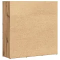 Bibliothèque chêne artisanal 90x28x90 cm bois d'ingénierie