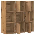 Bibliothèque chêne artisanal 90x28x90 cm bois d'ingénierie