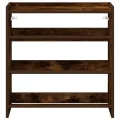 Étagère à chaussures chêne fumé 60x25x62 cm bois d'ingénierie