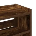 Étagère à chaussures chêne fumé 60x25x62 cm bois d'ingénierie