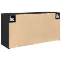 Armoire murale de bain noir 80x25x40 cm bois d'ingénierie