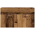 Meuble lavabo de salle de bain vieux bois bois d'ingénierie