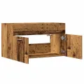 Meuble lavabo de salle de bain vieux bois bois d'ingénierie