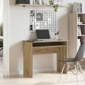 Bureau chêne artisanal 90x50x74 cm bois d'ingénierie
