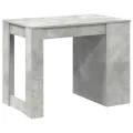 Bureau avec tiroir et étagère gris béton bois d'ingénierie