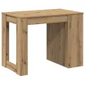 Bureau avec tiroir et étagère chêne artisanal bois d'ingénierie
