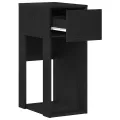 Support de tour d'ordinateur avec tiroir noir 30x44x74 cm