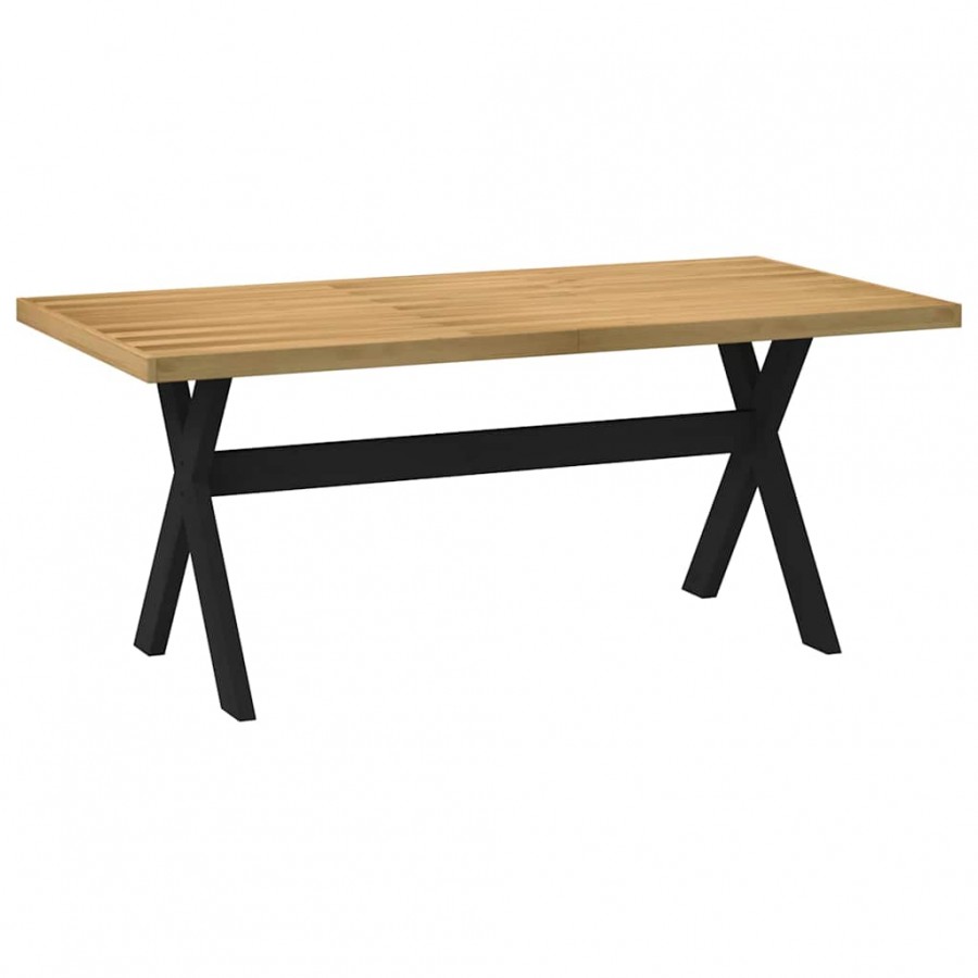 Table à manger NOAIN pieds en forme de X 180x90x75cm massif pin