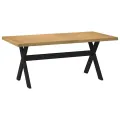 Table à manger NOAIN pieds en forme de X 180x90x75cm massif pin