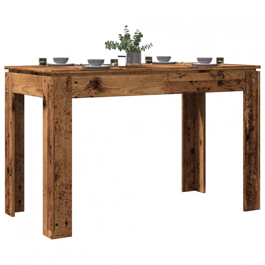 Table à manger vieux bois 120x60x76 cm bois d'ingénierie