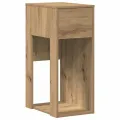 Support de tour d'ordinateur tiroir chêne artisanal 30x44x74 cm