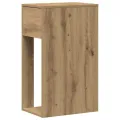 Support de tour d'ordinateur tiroir chêne artisanal 30x44x74 cm