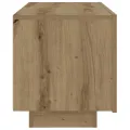 Meuble TV chêne artisanal 100x35x40 cm bois d'ingénierie