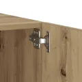 Meuble TV chêne artisanal 100x35x40 cm bois d'ingénierie