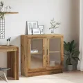 Bibliothèque chêne artisanal 82,5x30,5x80 cm bois d'ingénierie