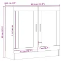 Bibliothèque chêne artisanal 82,5x30,5x80 cm bois d'ingénierie
