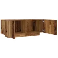 Table de chevet vieux bois 100x35x40 cm bois d'ingénierie