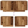 Table de chevet vieux bois 100x35x40 cm bois d'ingénierie