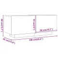 Table de chevet vieux bois 100x35x40 cm bois d'ingénierie