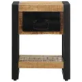 Table de chevet 35x34x45 cm bois de manguier massif brut
