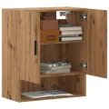 Armoire murale chêne artisanal 60x31x70 cm bois d'ingénierie