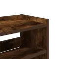 Étagère à chaussures chêne fumé 80x25x81 cm bois d'ingénierie