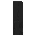 Étagère à chaussures noir 80x25x61,5 cm bois d'ingénierie
