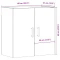 Armoire murale vieux bois 60x31x60 cm bois d'ingénierie
