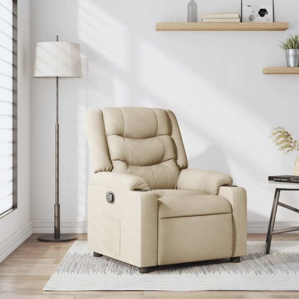 Fauteuil inclinable Crème Tissu