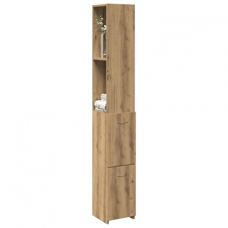 Armoire de salle de bain chêne artisanal 25x25x170 cm