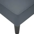Fauteuil long avec accoudoir droit gris foncé velours