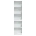 Bibliothèque blanc brillant 40x24x176 cm bois d'ingénierie